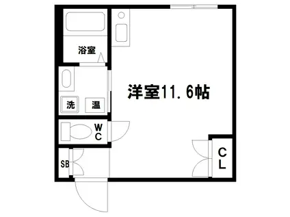 谷四プラザ(ワンルーム/3階)の間取り写真