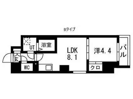 トラディス秋葉原(1LDK/3階)の間取り写真