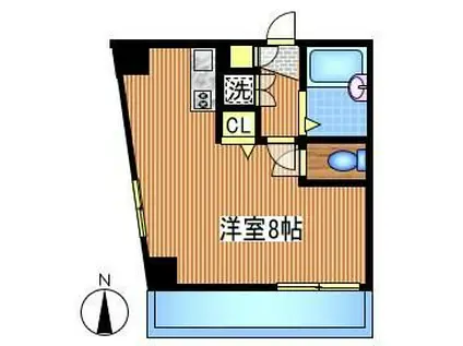 パークサイド西巣鴨(ワンルーム/12階)の間取り写真