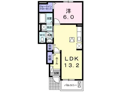 ヒルズタウンIII(1LDK/1階)の間取り写真