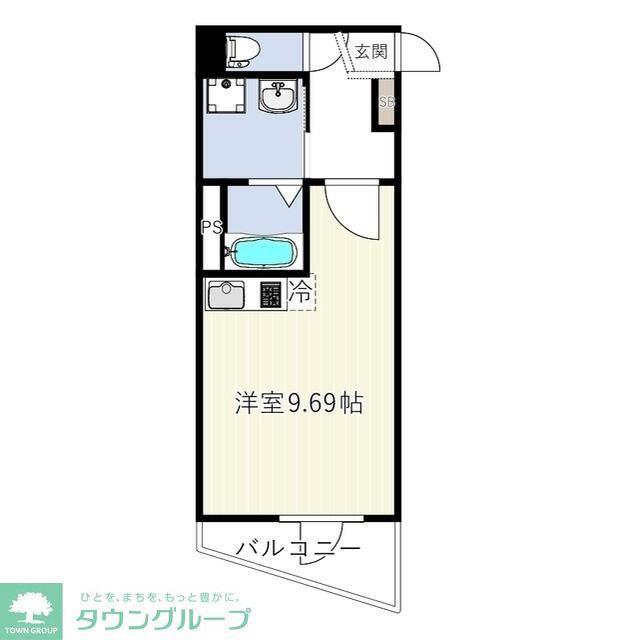 ES GRANDE門前仲町(1K/6階)の間取り写真