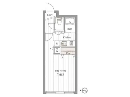ZESTY桜新町(ワンルーム/3階)の間取り写真
