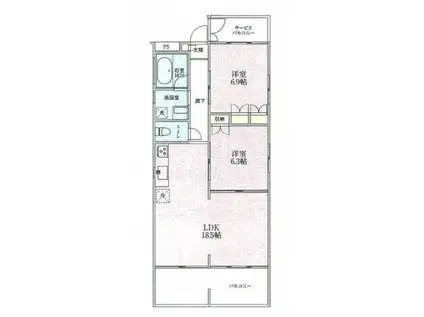 LE LIEN(2LDK/2階)の間取り写真