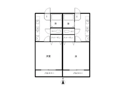 コーポセントラルー463(1K/2階)の間取り写真