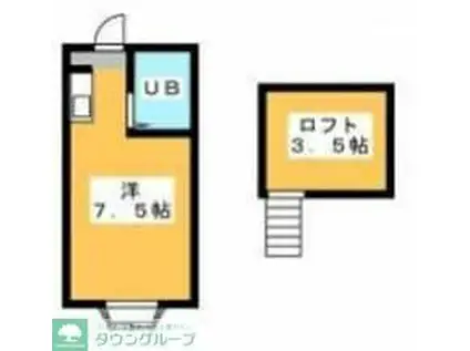 クロノスふじみ野(ワンルーム/1階)の間取り写真