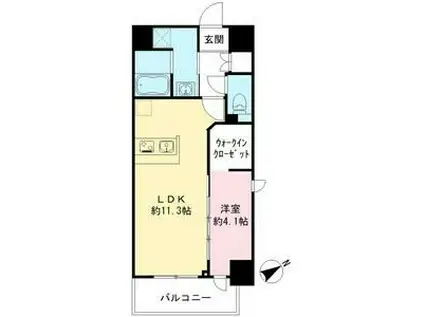 RITZ-KANO(1LDK/5階)の間取り写真