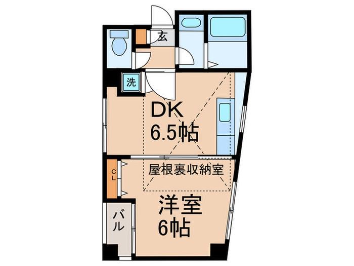 MEISON DE BONHEUR(1DK/4階)の間取り写真