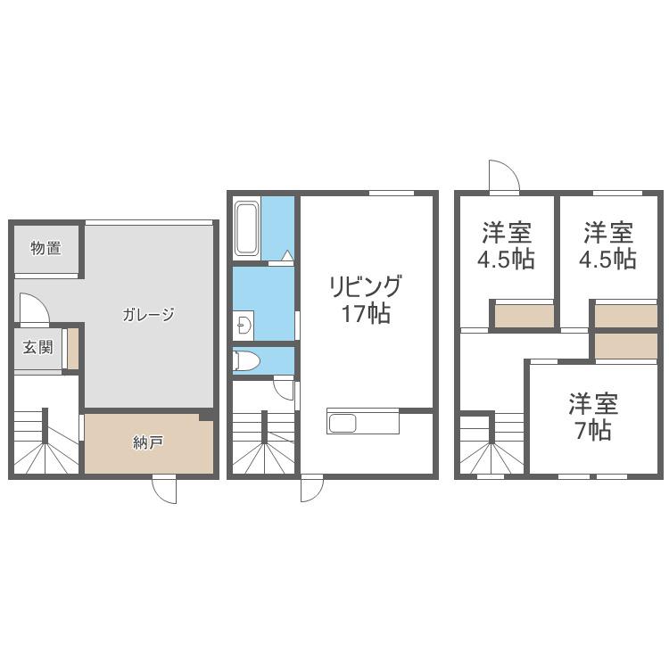 パティオ宮の森(3SLDK/2階)の間取り写真