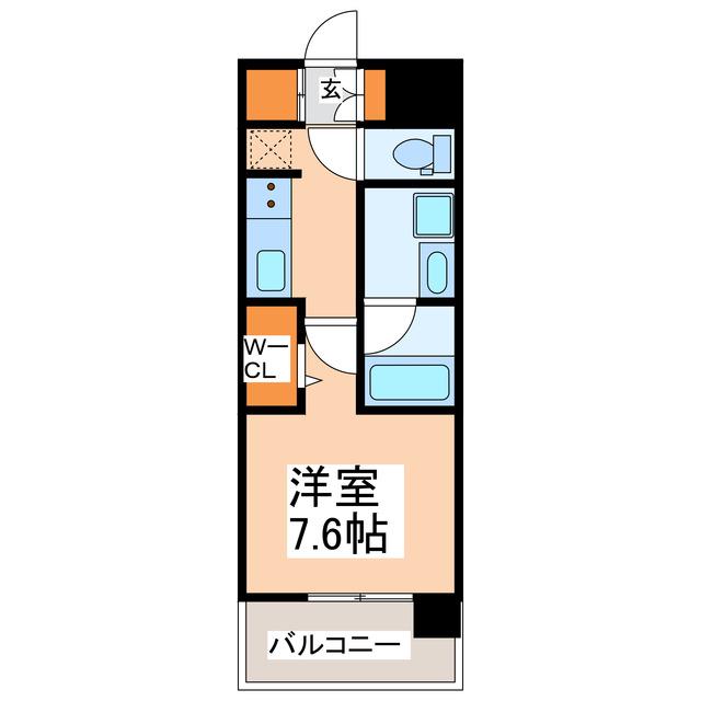 ヒルクレストELGRAND本山(1K/6階)の間取り写真