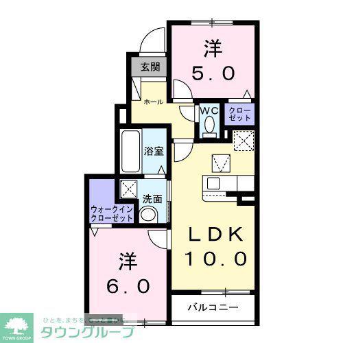 ラフォンテ(2LDK/1階)の間取り写真