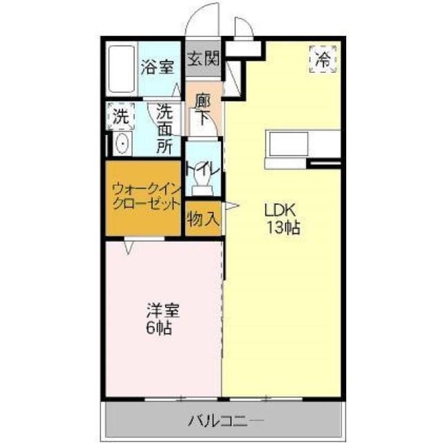 LARCHE (1LDK/1階)の間取り写真