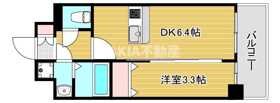 JMFレジデンス都島(1DK/8階)の間取り写真