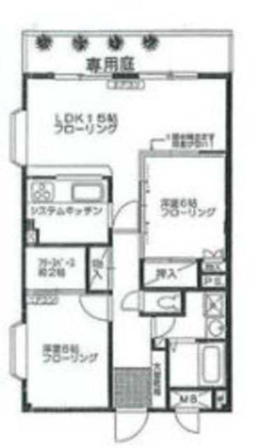シンシア(2SLDK/1階)の間取り写真