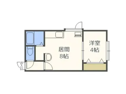 アークコート平岸(1DK/3階)の間取り写真