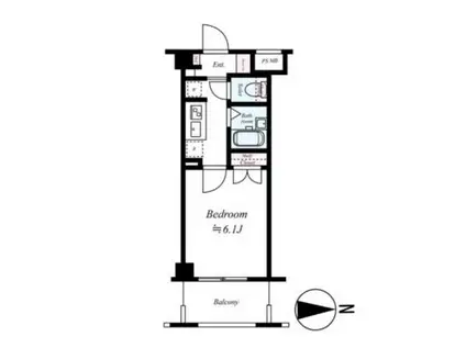 ル・リオン多摩川GRAND-COURT(1K/5階)の間取り写真