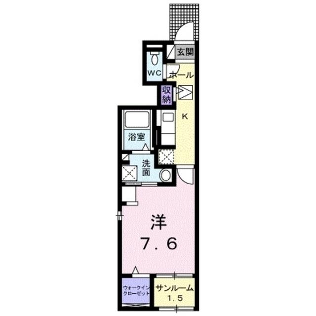 ミルトヤチヨ(1K/1階)の間取り写真