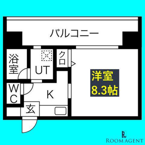 ル・シャンパーニュ(1K/8階)の間取り写真