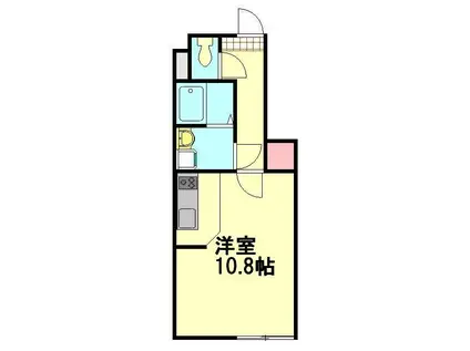 レスト伊奈(ワンルーム/1階)の間取り写真