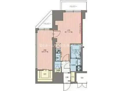 VINOプレジオ本町 2-8F(1LDK/8階)の間取り写真