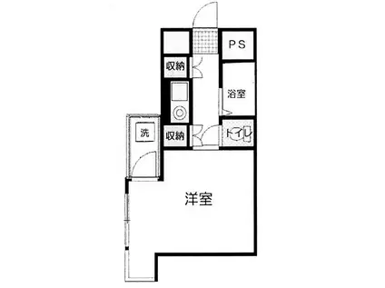 アドバンスフジ(1K/2階)の間取り写真