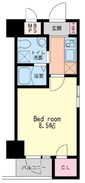 HS梅田イースト(1K/14階)の間取り写真