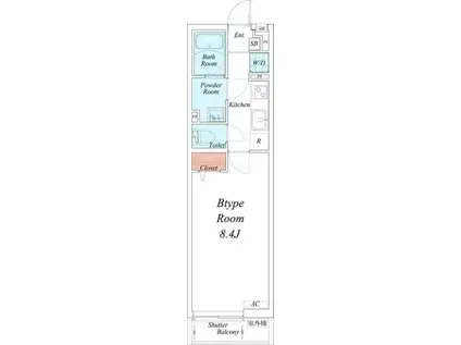 リブリ・STELLA HANA(1K/2階)の間取り写真