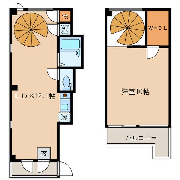 MMS8(1LDK/4階)の間取り写真