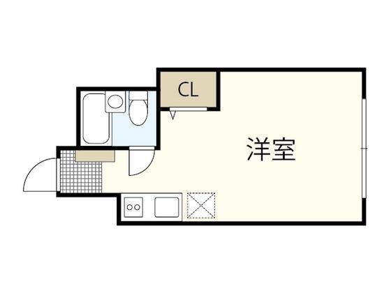 レジェンド船越南(ワンルーム/2階)の間取り写真