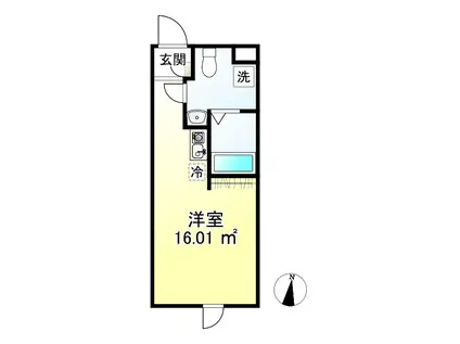 フィオーネ上石神井(1K/1階)の間取り写真