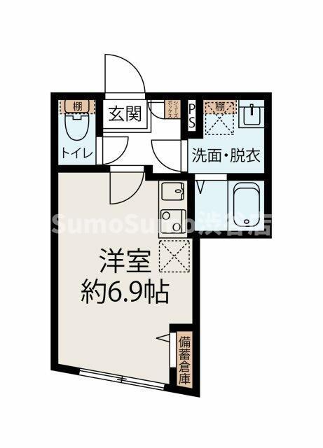 MEGURO EDGE (ワンルーム/5階)の間取り写真