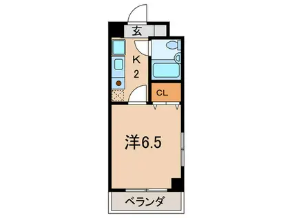 堀川岡本ビル(1K/10階)の間取り写真