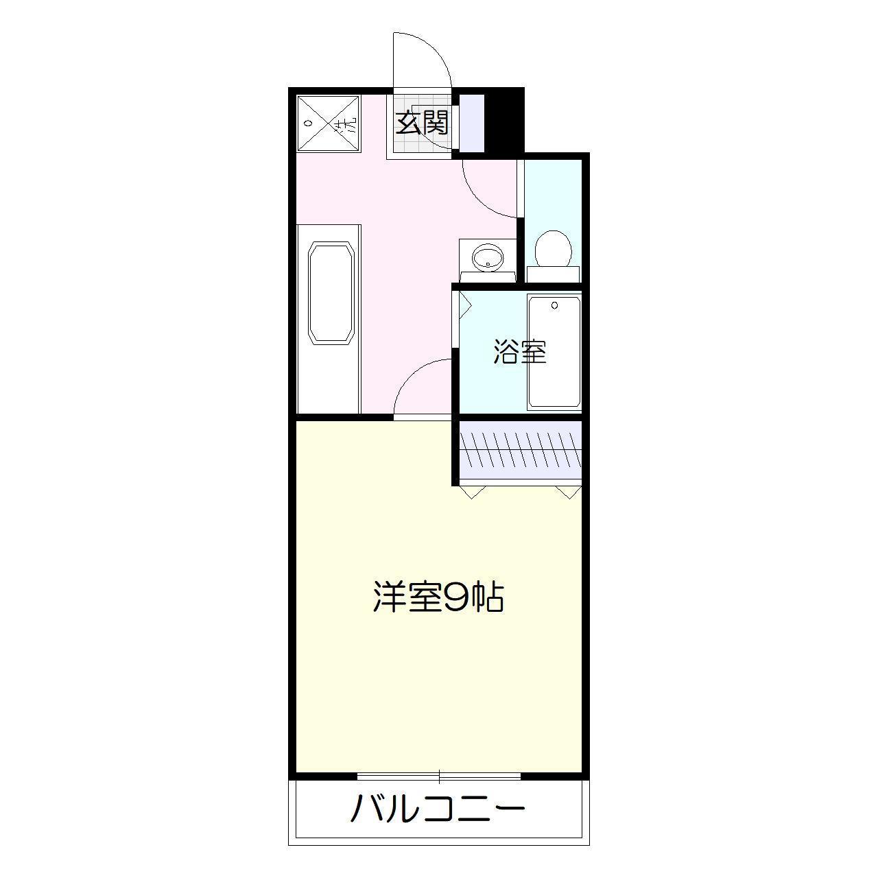 セラセーヌ(1K/4階)の間取り写真