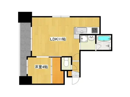 ピュアコート(1LDK/7階)の間取り写真