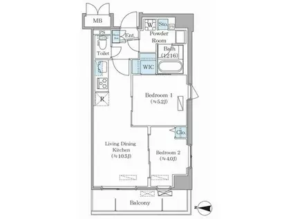 DAIWA GRACE MAISON(2LDK/3階)の間取り写真