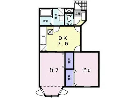 FAIN MOTION.I(2DK/1階)の間取り写真