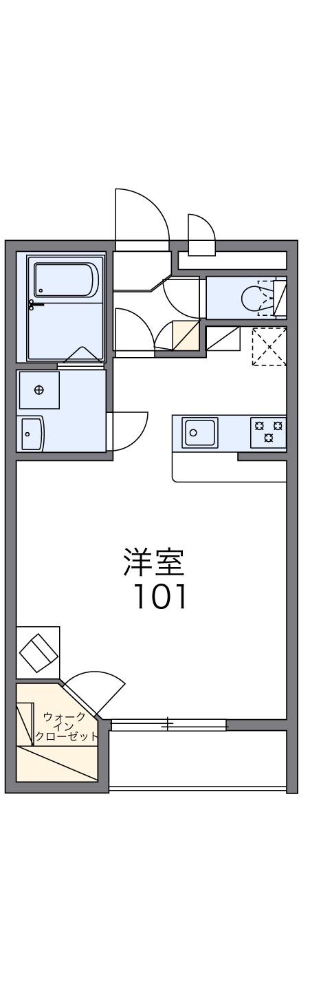 カーサベルデ油山II(1K/1階)の間取り写真