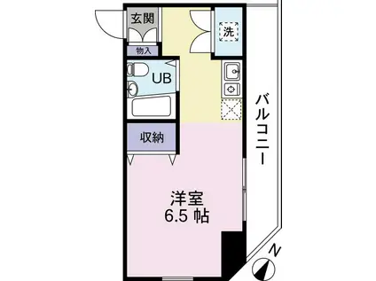 クレストJ(ワンルーム/2階)の間取り写真