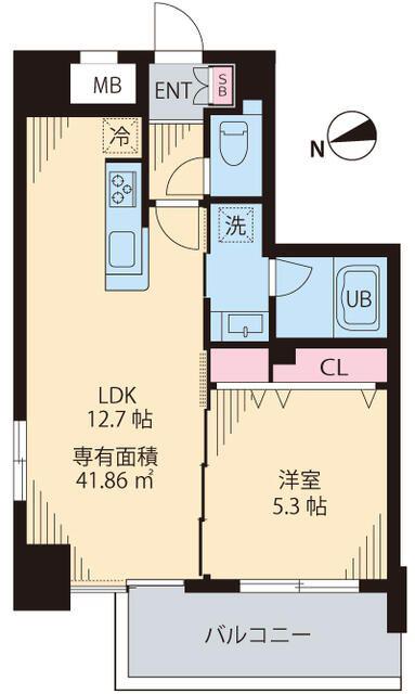 ルカナル門前仲町(1LDK/3階)の間取り写真