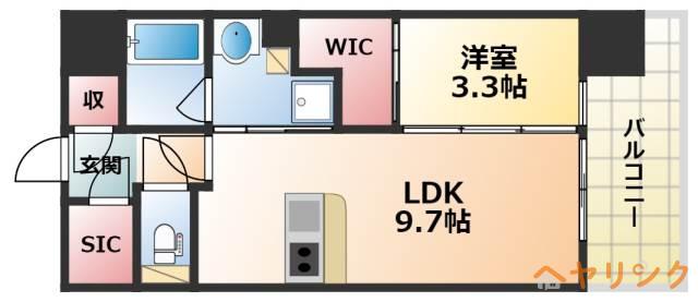 クリオラベルヴィ名古屋花ノ木(1LDK/7階)の間取り写真