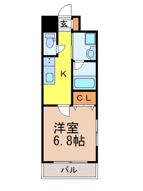 MELIV桜山(1K/3階)の間取り写真