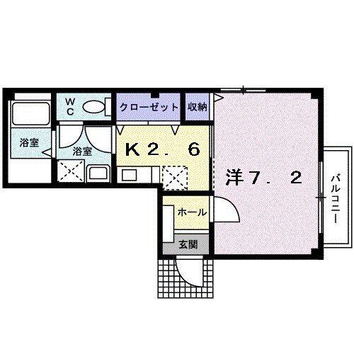 アヴェニール(1K/2階)の間取り写真