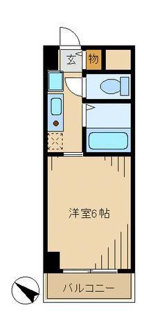 ビクトリーパレス(ワンルーム/2階)の間取り写真