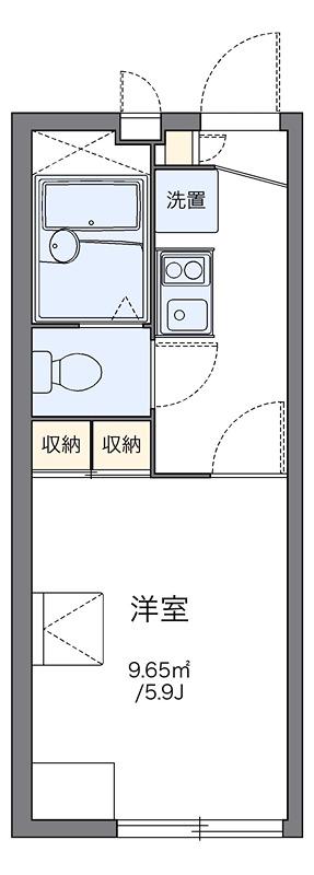 KAWASHI(1K/1階)の間取り写真