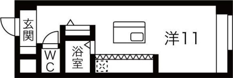 CROSS POINT(ワンルーム/3階)の間取り写真