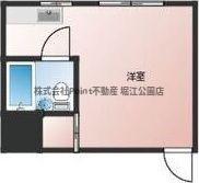 ハラビル(ワンルーム/5階)の間取り写真