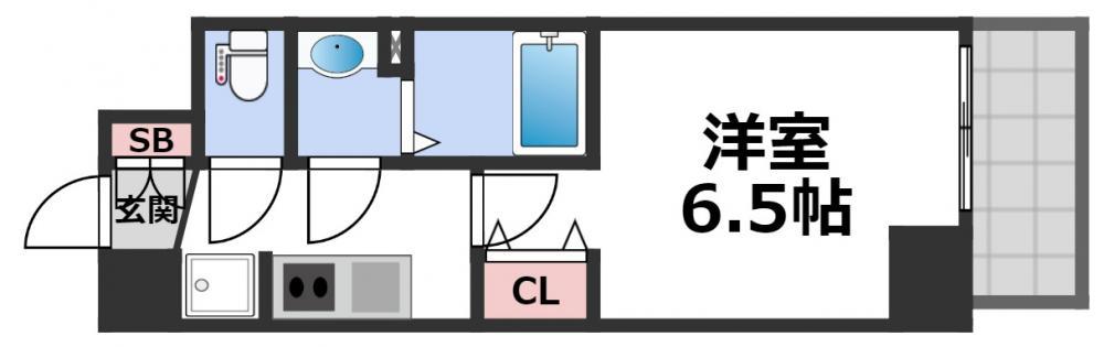 ララプレイス天王寺シエロ(1K/3階)の間取り写真