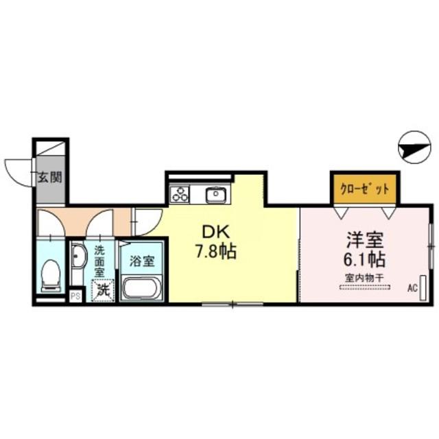 エスト・ヴィヴァーチェ(1DK/3階)の間取り写真