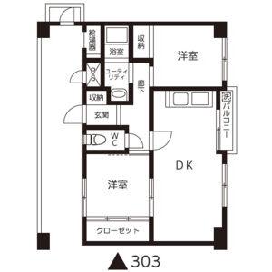ロイヤルコーポ(2LDK/3階)の間取り写真