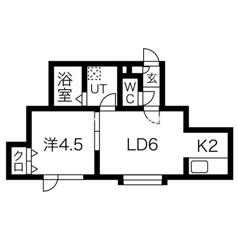 ケントハウスIII(1LDK/2階)の間取り写真