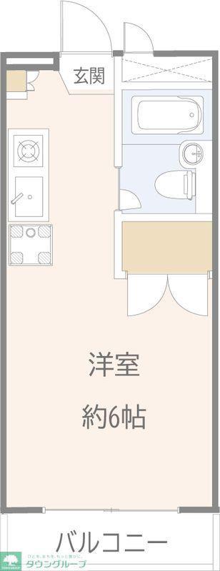 ザ・メイツ(ワンルーム/2階)の間取り写真